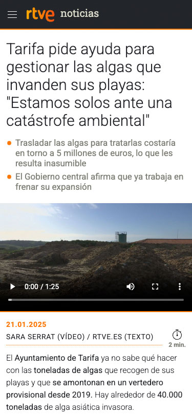algas-news-rtve Noticia referente a las algas invasoras en RTVE