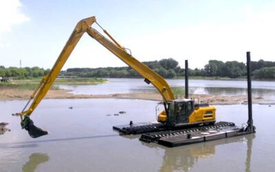 Dragadoras anfibias de 40 toneladas: potencia, precisión y respeto por el medioambiente